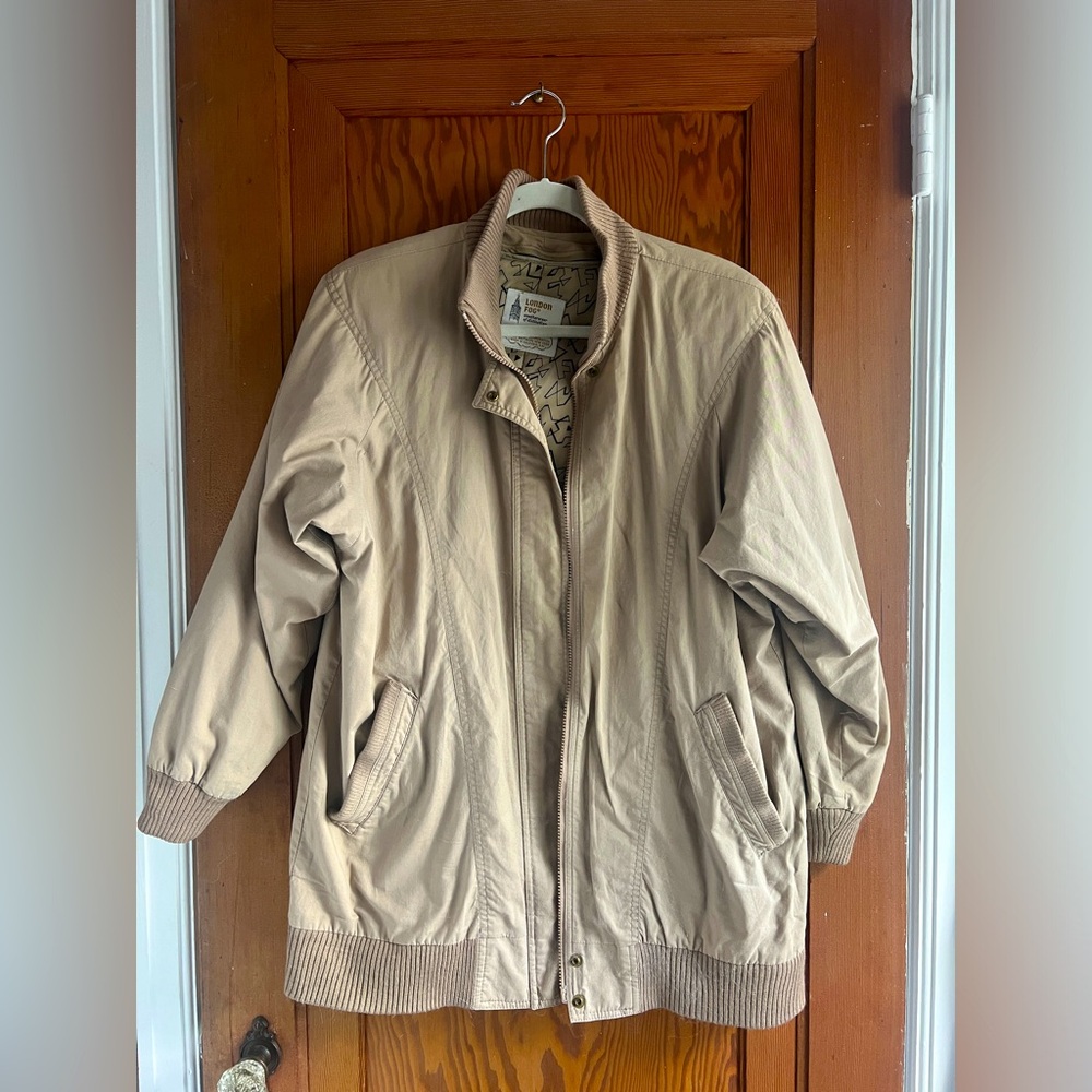 London Fog Jacket. Vintage tan fits size medium